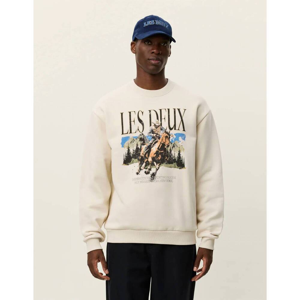NEW LES DEUX cole cowboy sweatshirt in ivory
